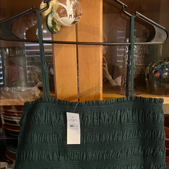 LOFT Dark Green Maxi Skirt - Picture 2 of 9